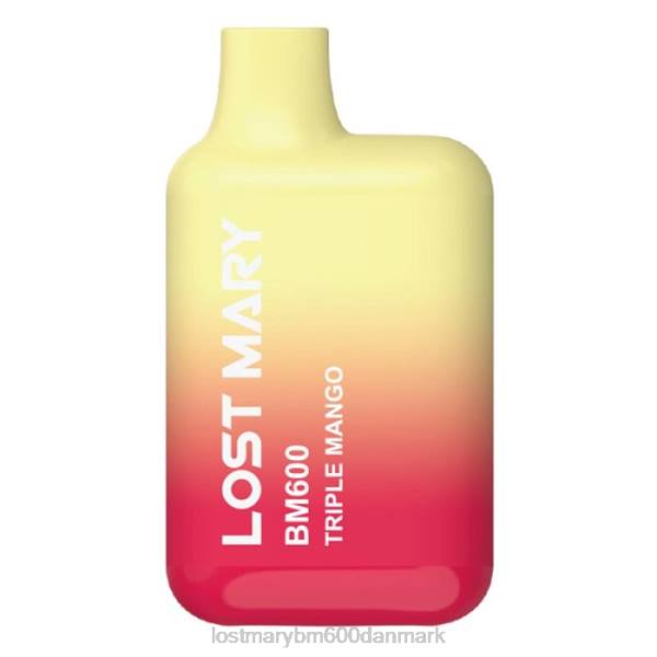 LOST MARY vape pris mistet mary bm600 engangs vape ZD20139 tredobbelt mango