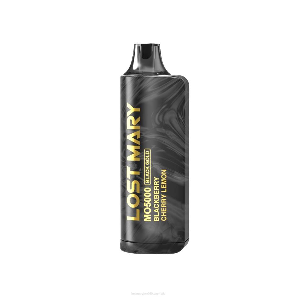 LOST MARY mo5000 sort guld engangs 10ml F2LF1 brombær kirsebær citron LOST MARY vape danmark