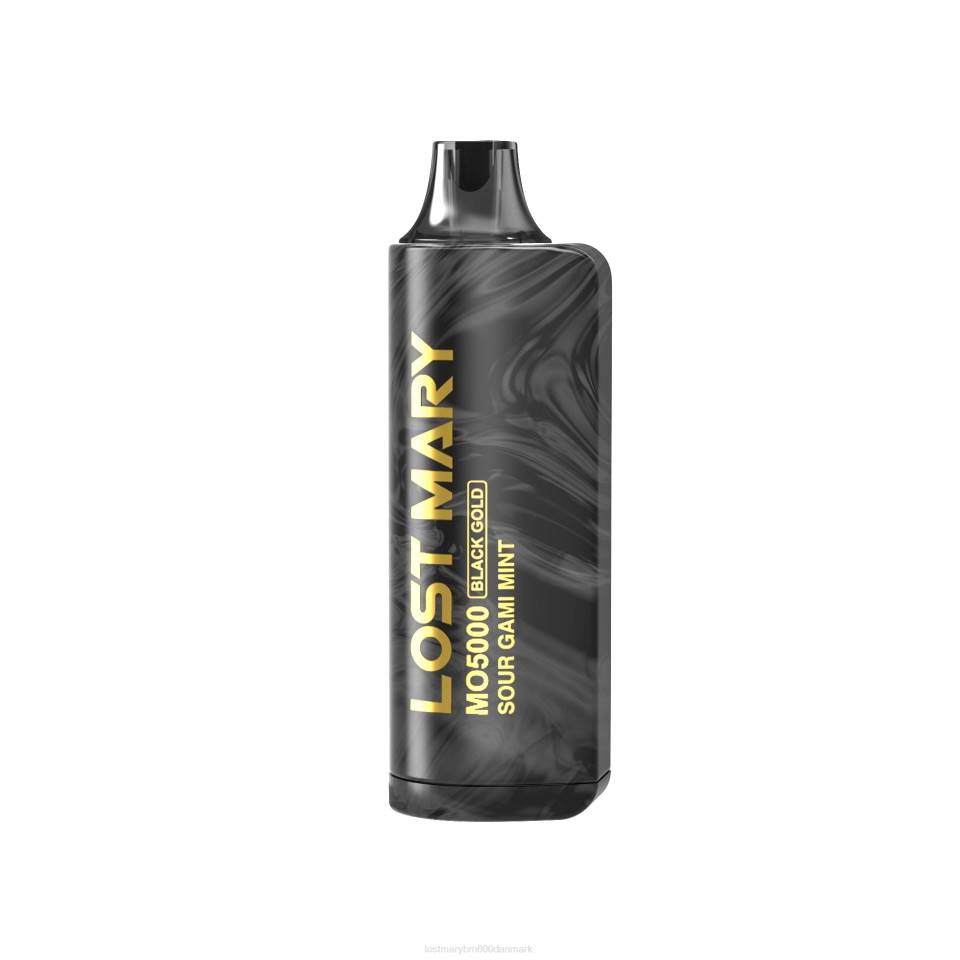 LOST MARY mo5000 sort guld engangs 10ml F2LF4 syrlig gami mynte LOST MARY bm600 danmark
