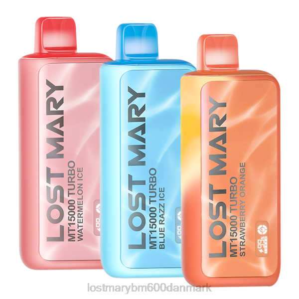 LOST MARY vape danmark tabt mary mt15000 turbo sampler ZD2081 vandmelon is/blue razz ice/jordbærappelsin
