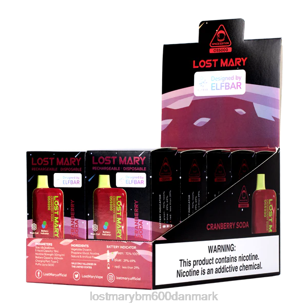 LOST MARY flavors list tabte mary os5000 ZD2027 tranebær sodavand