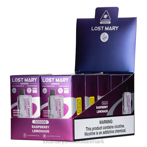 LOST MARY flavors new mistede mary os5000 glans ZD2060 hindbær limonade