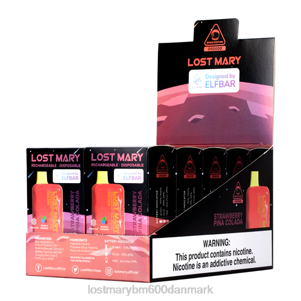 LOST MARY flavors new tabte mary os5000 ZD2070 jordbær pina colada