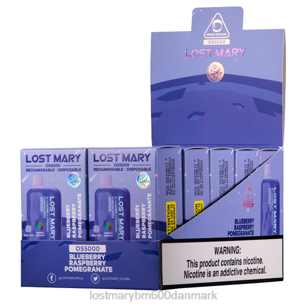 LOST MARY flavors tabte mary os5000 ZD2083 blåbær hindbær granatæble