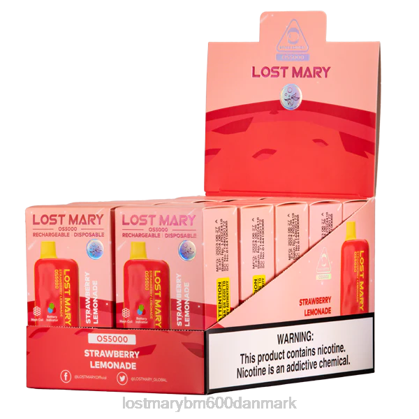LOST MARY puff tabte mary os5000 ZD2068 jordbær limonade
