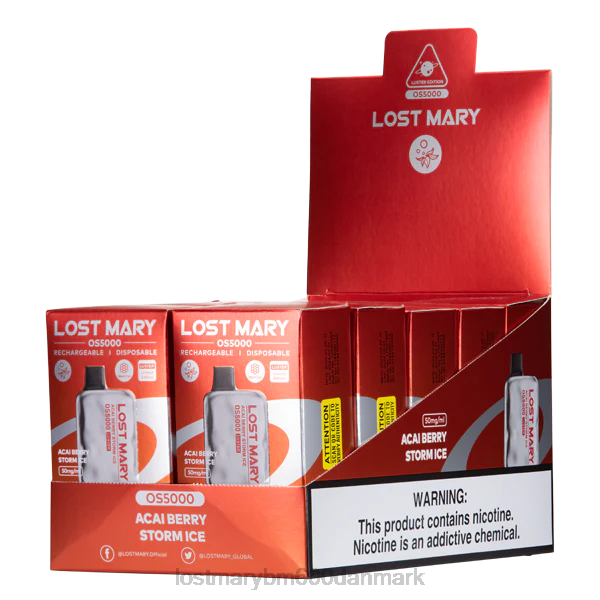LOST MARY vape danmark mistede mary os5000 glans ZD201 acai bær storm is