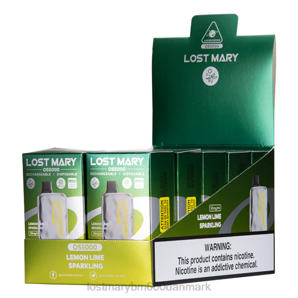 LOST MARY vape danmark mistede mary os5000 glans ZD2041 citron lime mousserende