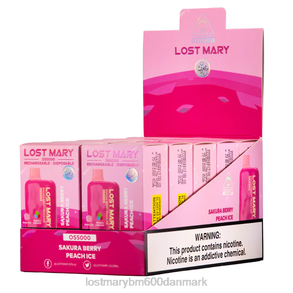 LOST MARY vape danmark tabte mary os5000 ZD2061 sakura bær fersken is