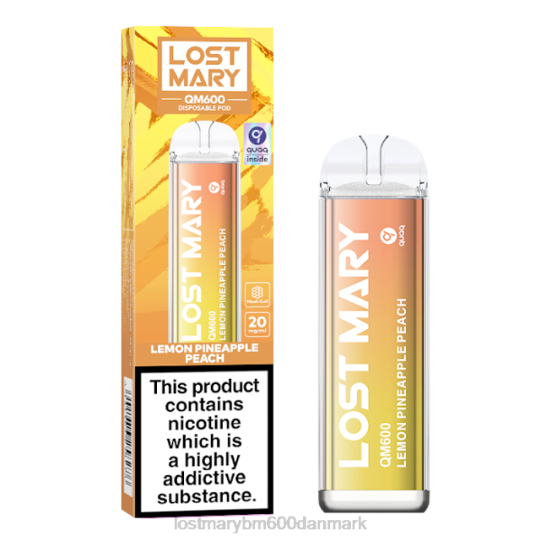 LOST MARY flavors lost mary qm600 engangsvape ZD20163 citron ananas fersken