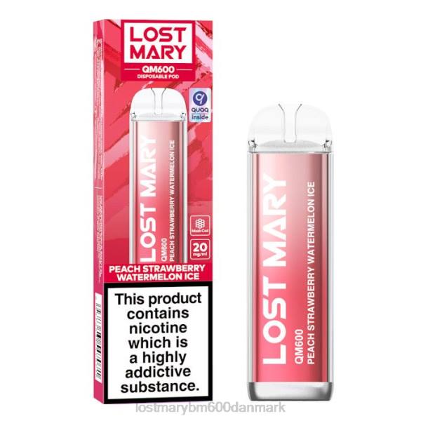 LOST MARY pris lost mary qm600 engangsvape ZD20166 fersken jordbær vandmelon