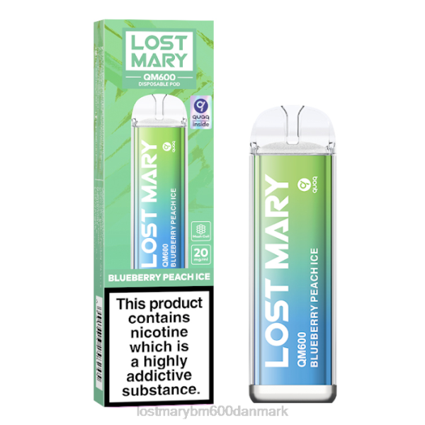 LOST MARY vape danmark lost mary qm600 engangsvape ZD20161 blåbær fersken is