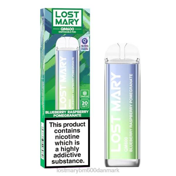LOST MARY vape pris lost mary qm600 engangsvape ZD20159 blåbær hindbær granatæble