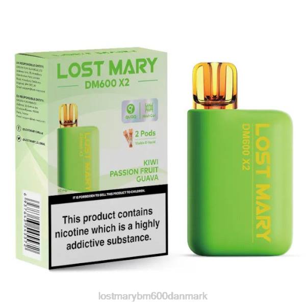 LOST MARY flavors Lost Mary dm600 x2 engangs vape ZD20193 kiwi passionsfrugt guava