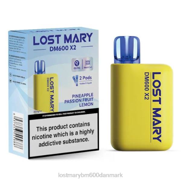 LOST MARY flavors list Lost Mary dm600 x2 engangs vape ZD20197 ananas passionsfrugt citron