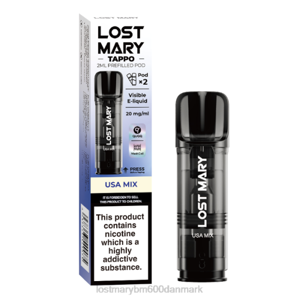 LOST MARY bm618 danmark lost mary tappo præfyldte bælg - 20mg - 2pk ZD20184 usa blanding