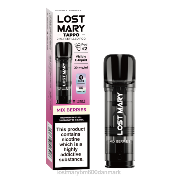 LOST MARY flavors lost mary tappo præfyldte bælg - 20mg - 2pk ZD20183 bland bær