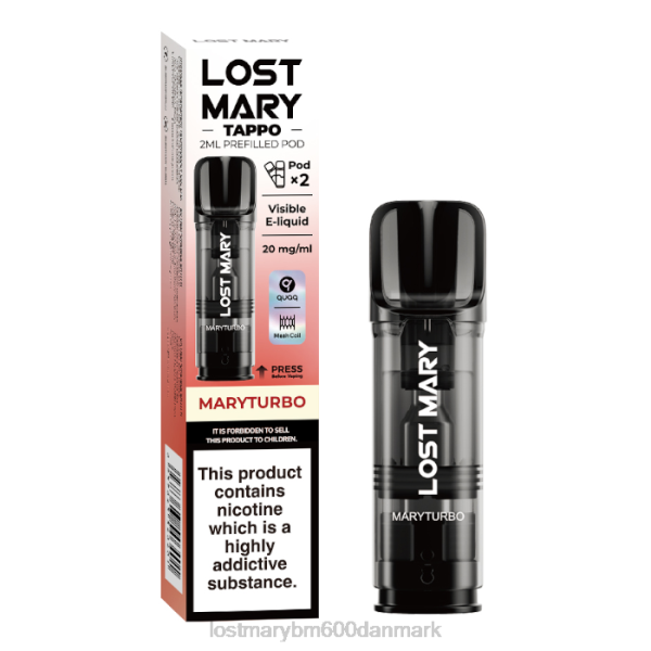 LOST MARY flavors vape lost mary tappo præfyldte bælg - 20mg - 2pk ZD20185 maryturbo